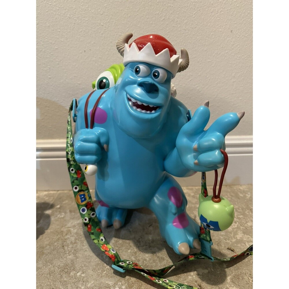 IN HAND DISNEY PIXAR SULLEY SANTA CHRISTMAS POPCORN BUCKET MONSTERS INC 2024
